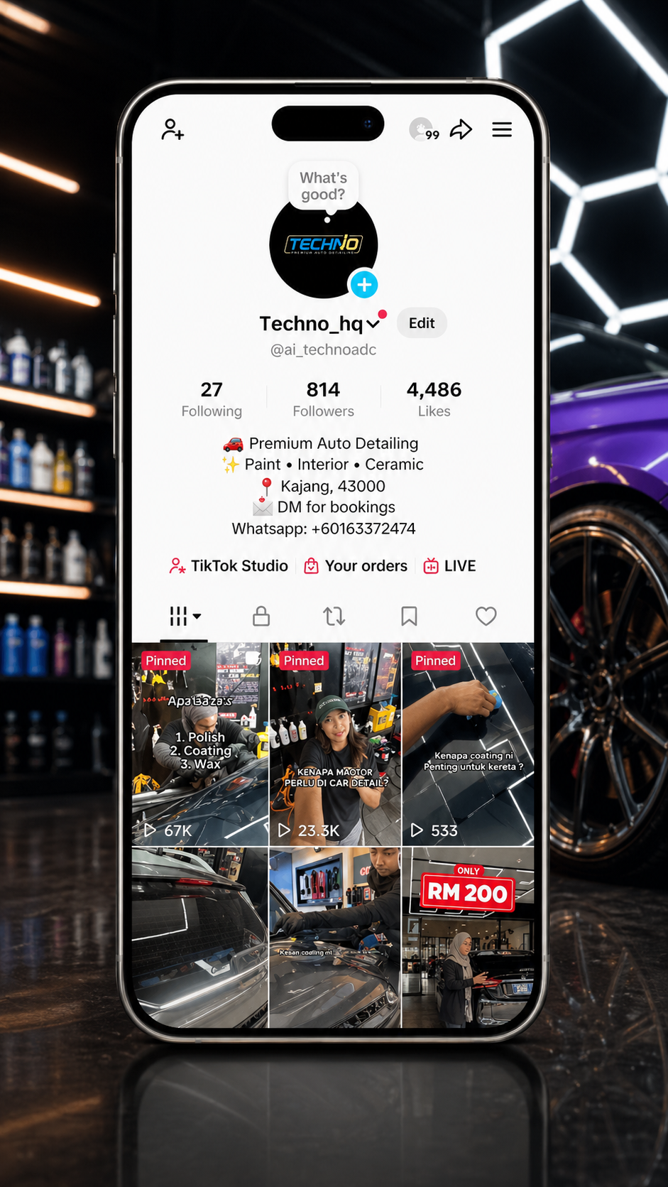 Techno HQ TikTok — 814 followers