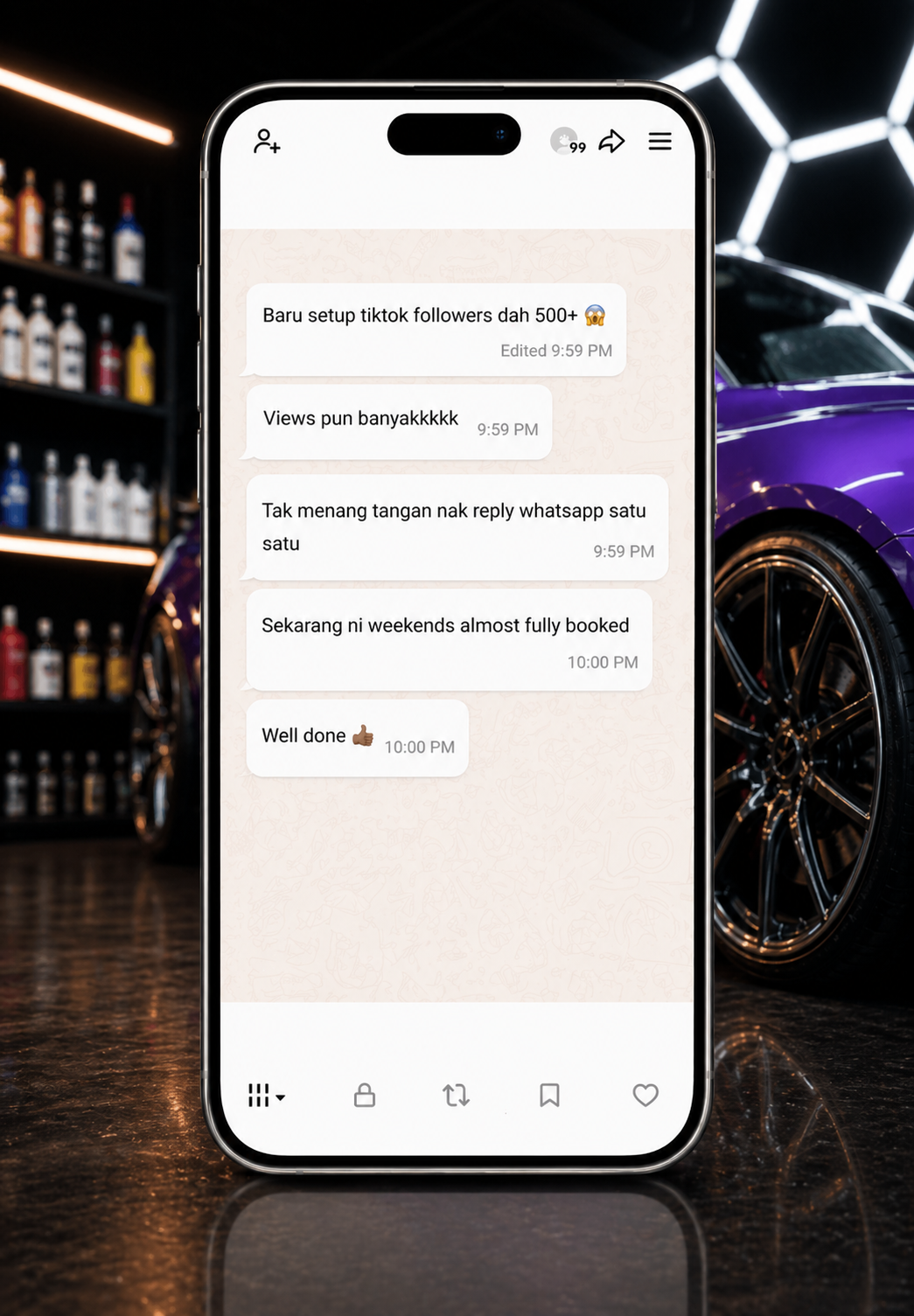 Techno HQ WhatsApp testimonial